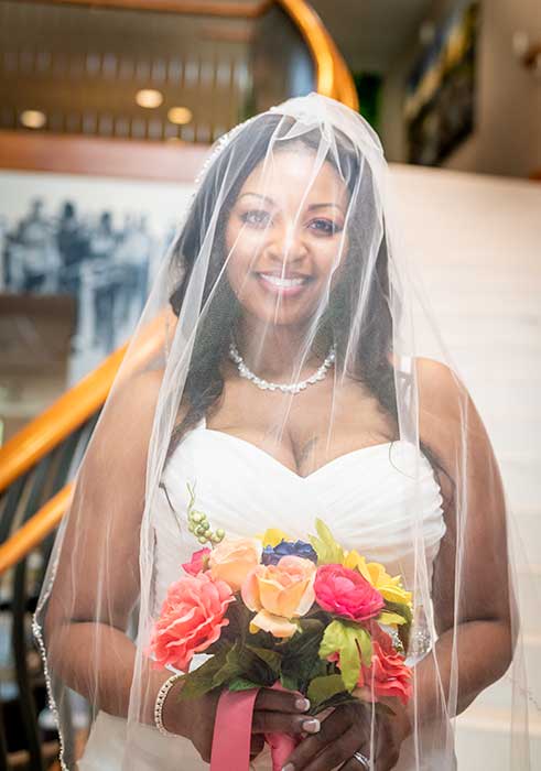 Bride cover with Veil Portrait